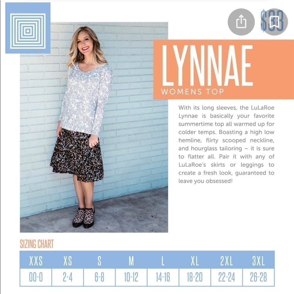 NWT Long Sleeve Striped Shirt Tee LuLaRoe Lynnae Size Small Navy - Picture 8 of 9